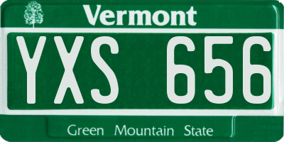 VT license plate YXS656