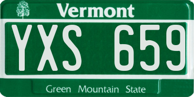 VT license plate YXS659