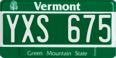 VT license plate YXS675