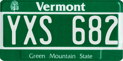 VT license plate YXS682