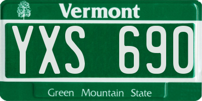 VT license plate YXS690