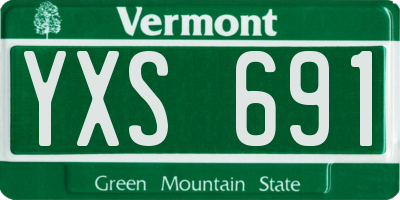 VT license plate YXS691