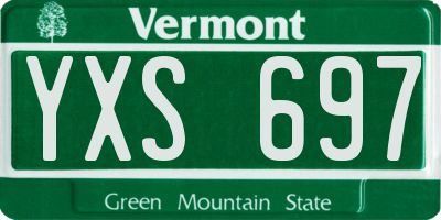 VT license plate YXS697