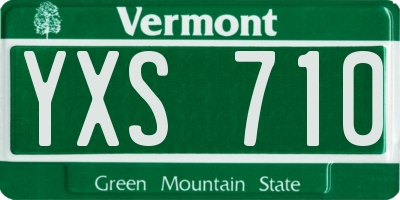 VT license plate YXS710