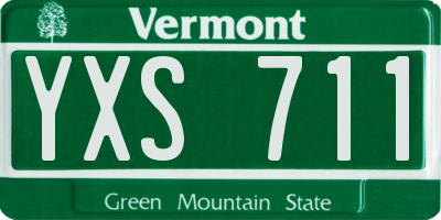 VT license plate YXS711