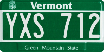 VT license plate YXS712