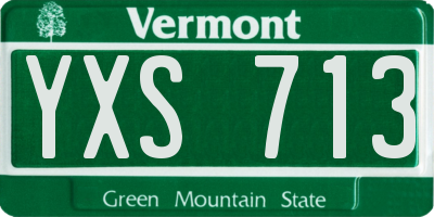 VT license plate YXS713