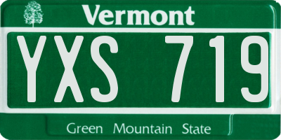 VT license plate YXS719