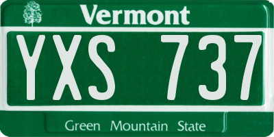 VT license plate YXS737