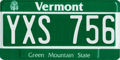 VT license plate YXS756