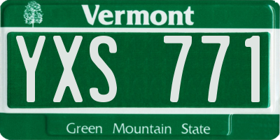 VT license plate YXS771