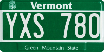VT license plate YXS780