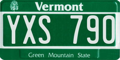 VT license plate YXS790