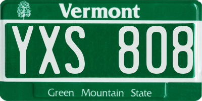VT license plate YXS808
