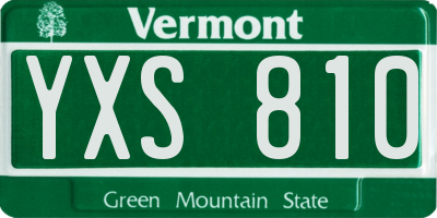 VT license plate YXS810