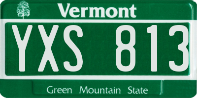 VT license plate YXS813
