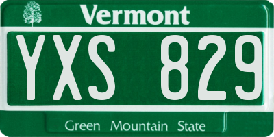 VT license plate YXS829