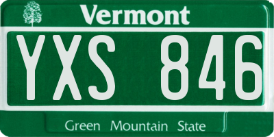 VT license plate YXS846