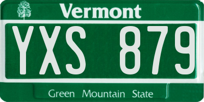VT license plate YXS879