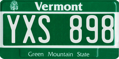 VT license plate YXS898