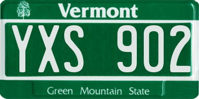 VT license plate YXS902