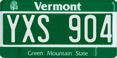 VT license plate YXS904
