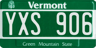 VT license plate YXS906