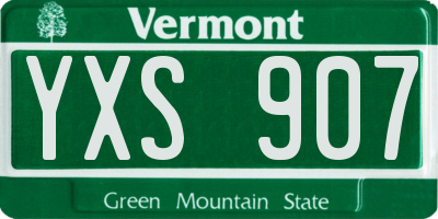VT license plate YXS907