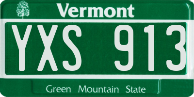 VT license plate YXS913
