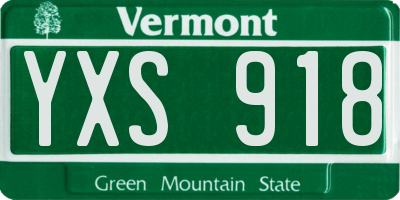 VT license plate YXS918