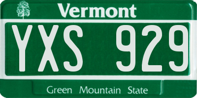 VT license plate YXS929