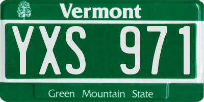 VT license plate YXS971