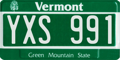 VT license plate YXS991
