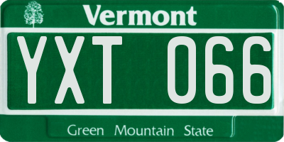 VT license plate YXT066