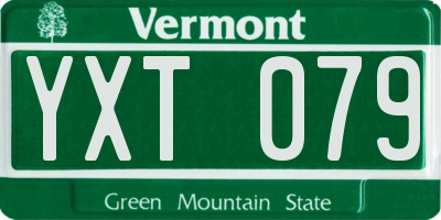 VT license plate YXT079