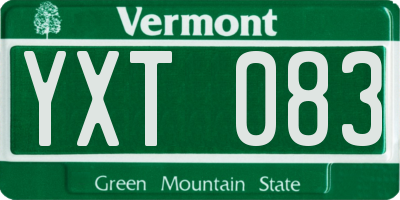 VT license plate YXT083