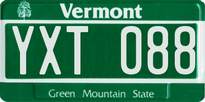 VT license plate YXT088