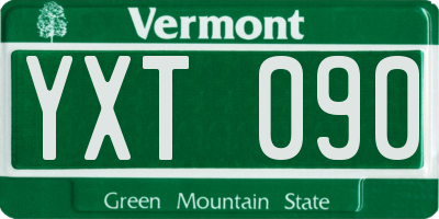 VT license plate YXT090