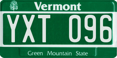 VT license plate YXT096