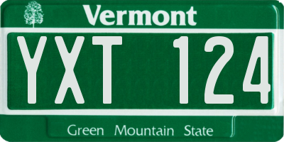 VT license plate YXT124