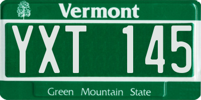 VT license plate YXT145