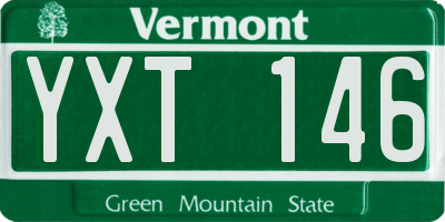 VT license plate YXT146