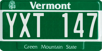 VT license plate YXT147