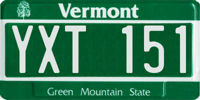 VT license plate YXT151