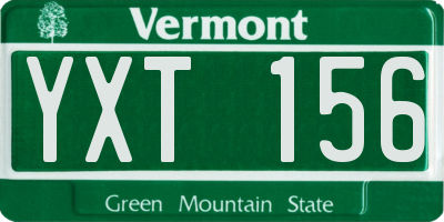 VT license plate YXT156