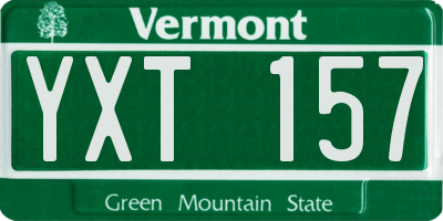VT license plate YXT157