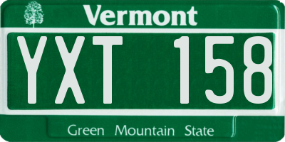VT license plate YXT158