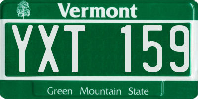 VT license plate YXT159