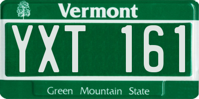 VT license plate YXT161