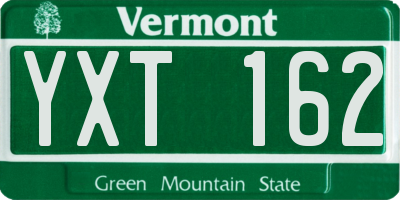 VT license plate YXT162